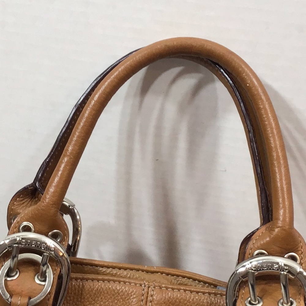 Tignanello tan leather satchel bag silver hardware - Picture 4 of 11